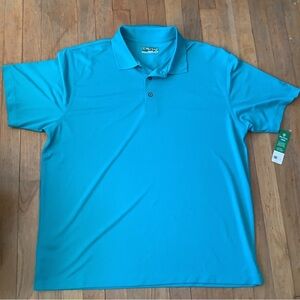 Pro Tour Cool Play Sz XL Golf Teal With Stripe Ribbing Short Sleeve Capri Breeze